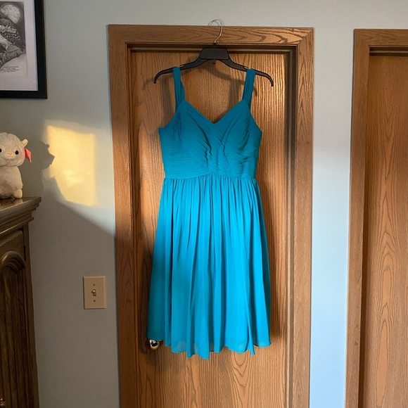 Azazie Angie Teal Dress - Picture 1 of 2